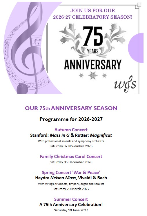 75th ANNIVERSARY SEASON - 'WAR & PEACE' Haydn: Nelson Mass, Vivaldi & Bach. 75th ANNIVERSARY SEASON - 'WAR & PEACE' Haydn: Nelson Mass, Vivaldi & Bach.