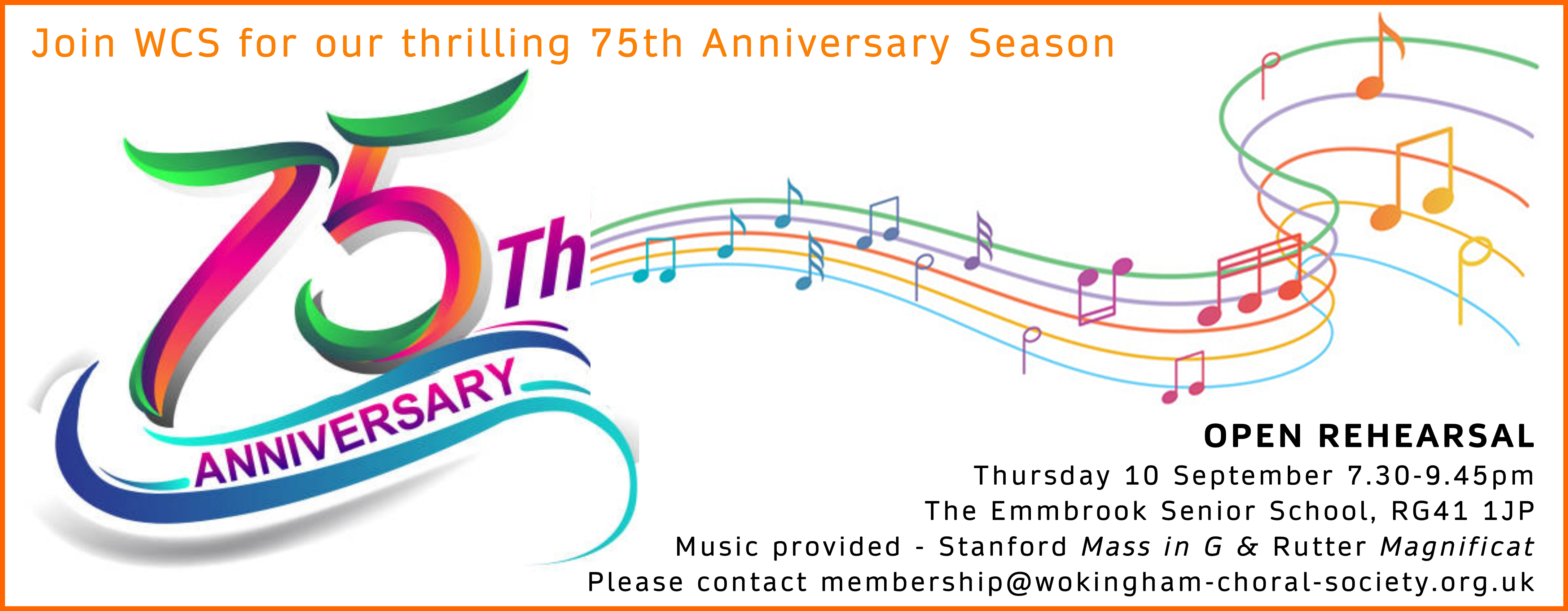 Join us at our OPEN REHEARSAL on Thursday 10 September, 7.30pm Join us at our OPEN REHEARSAL on Thursday 10 September, 7.30pm